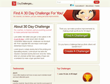 Tablet Screenshot of 30daychallenges.com